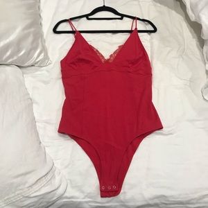 Free people red bodysuit